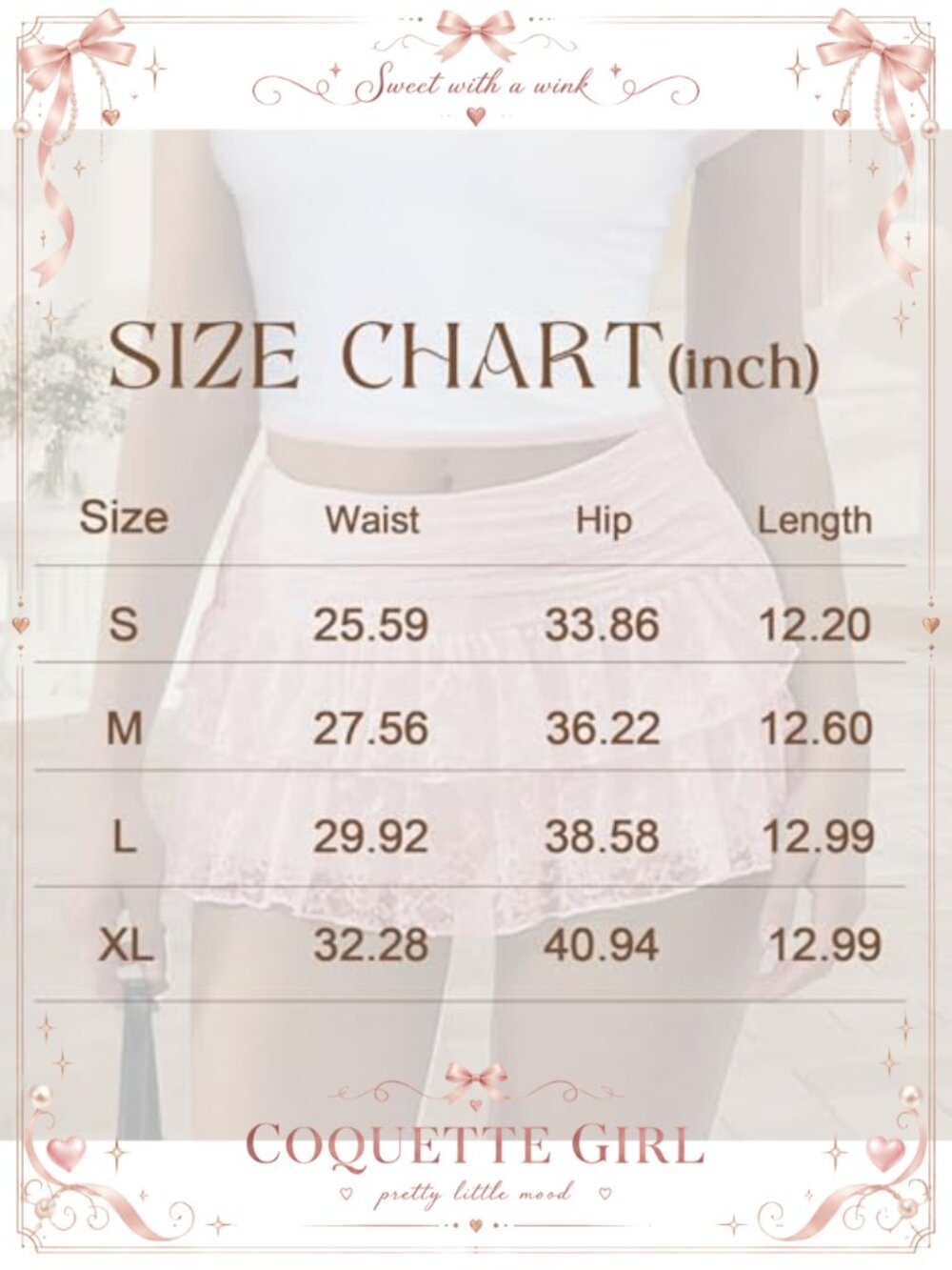 Lace Ruffle Mini Skort with Built-in Shorts - Picture 5 of 6